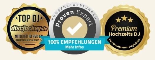 DJ Fulda Hochzeit - DJ Siegel Zertifikat Proven Expert, BVD, Premium Hochzeits DJ, Diskjockey.de